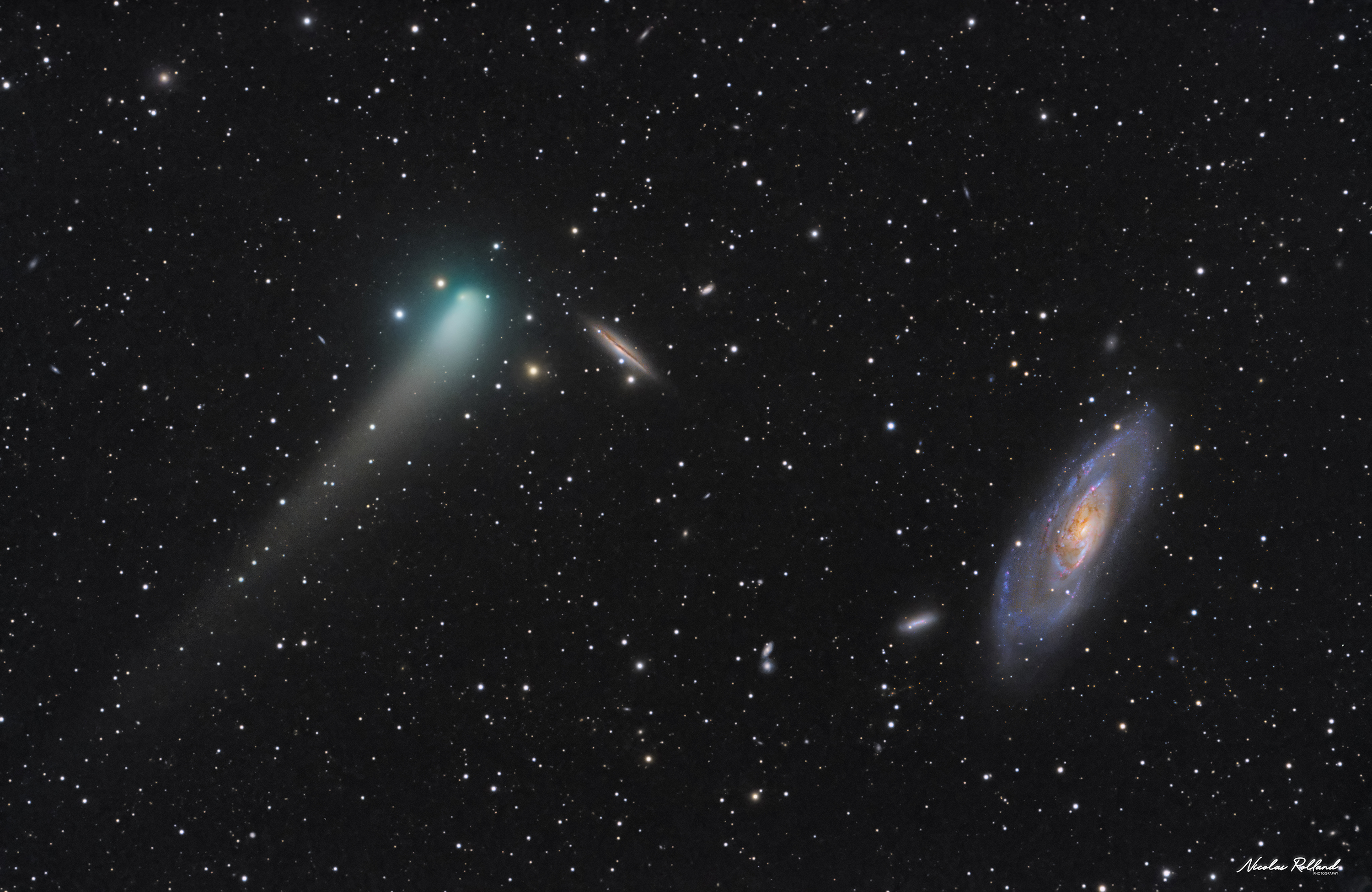 Comet C/2017 T2 PANSTARRS With Messier 106