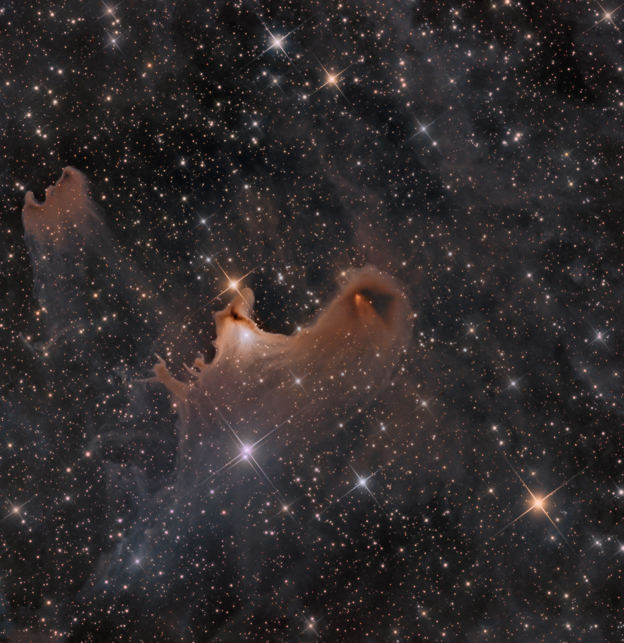 ghost-nebula-vdb-141-lrgb-display The Ghost Nebula VdB 141, a reflection nebula in Cepheus whose dusty columns glow by starlight alone