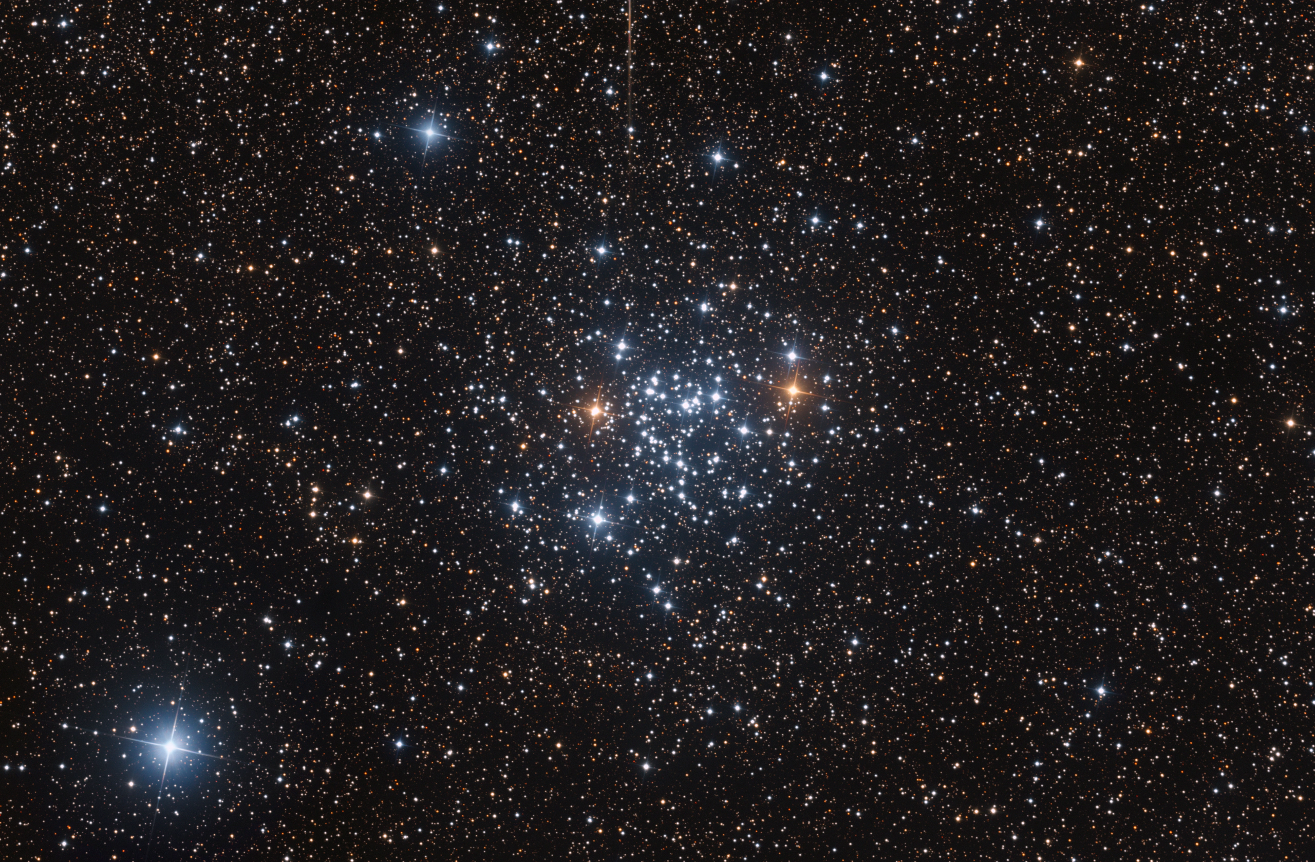 NGC 3766, the Pearl Cluster in Centaurus, a young open cluster of hot blue and red giant stars