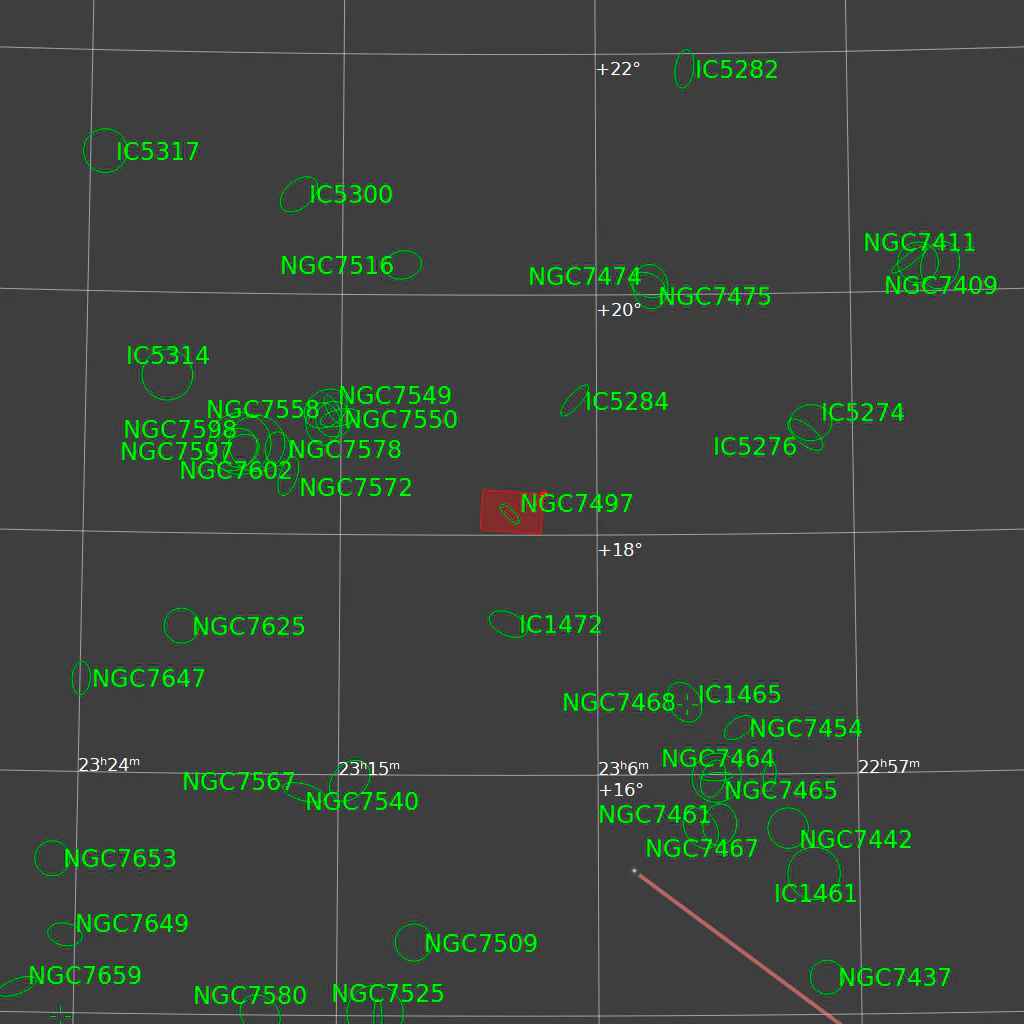 A Galaxy in the Dust — finding chart