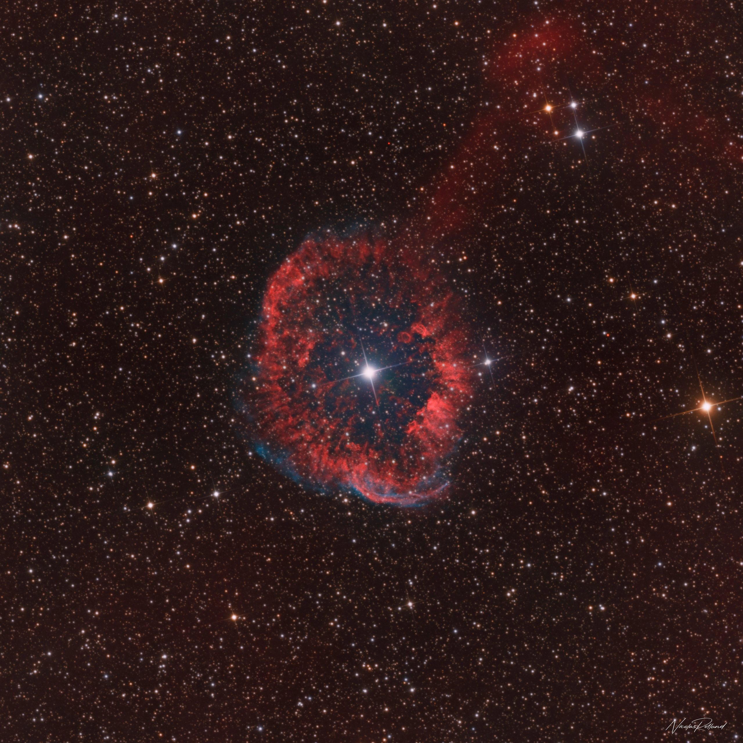 rcw-58-nebula-haoiiirgb-display RCW 58, a Wolf-Rayet nebula, a shell of gas shed by a massive star nearing supernova, in 30.2 hours of HaOIIIRGB