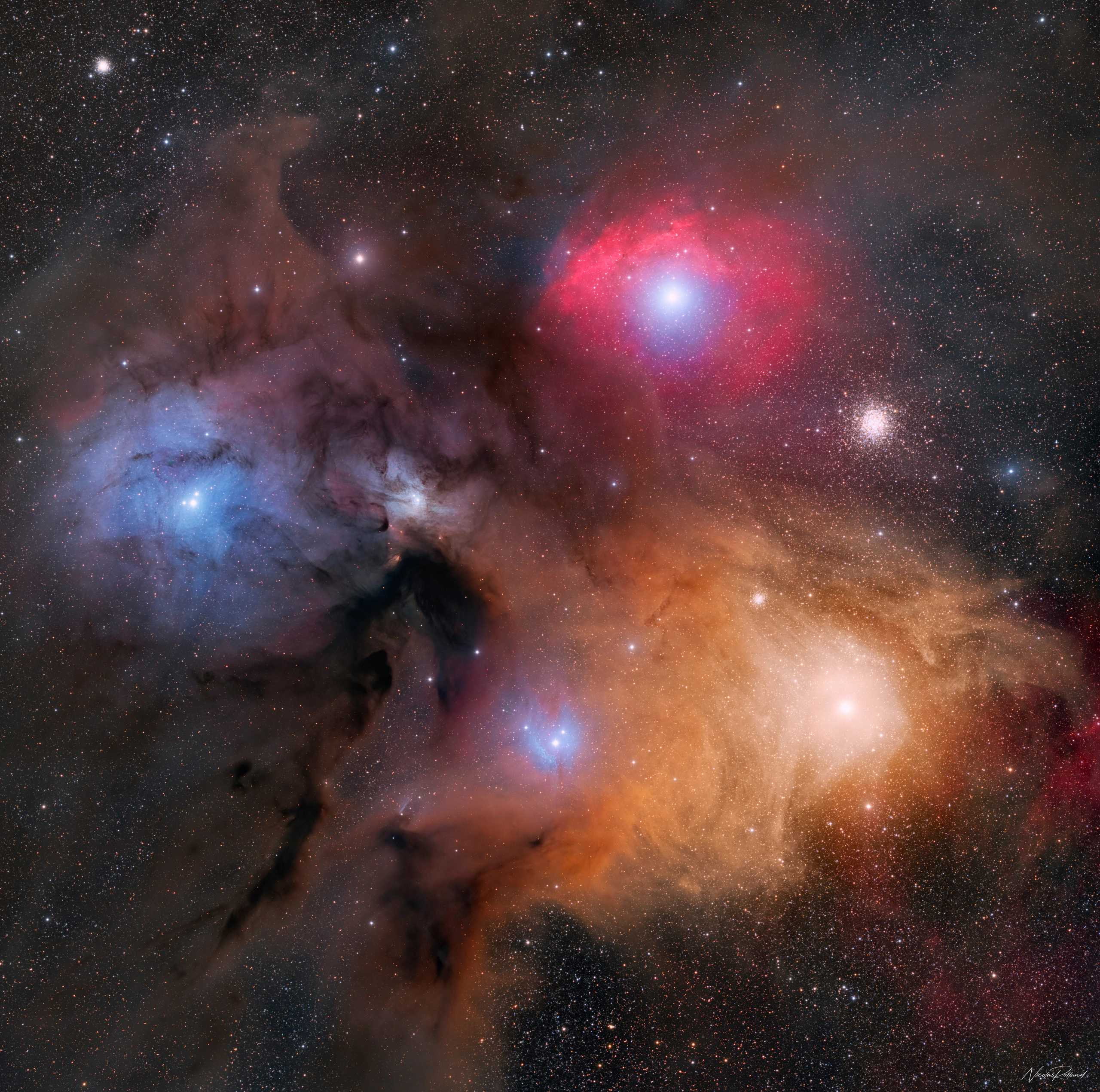 rho-ophiuchi-nebula-lrgb-close-view-display The Rho Ophiuchi complex, one of the closest star-forming regions to Earth, in 23.4 hours of LRGB