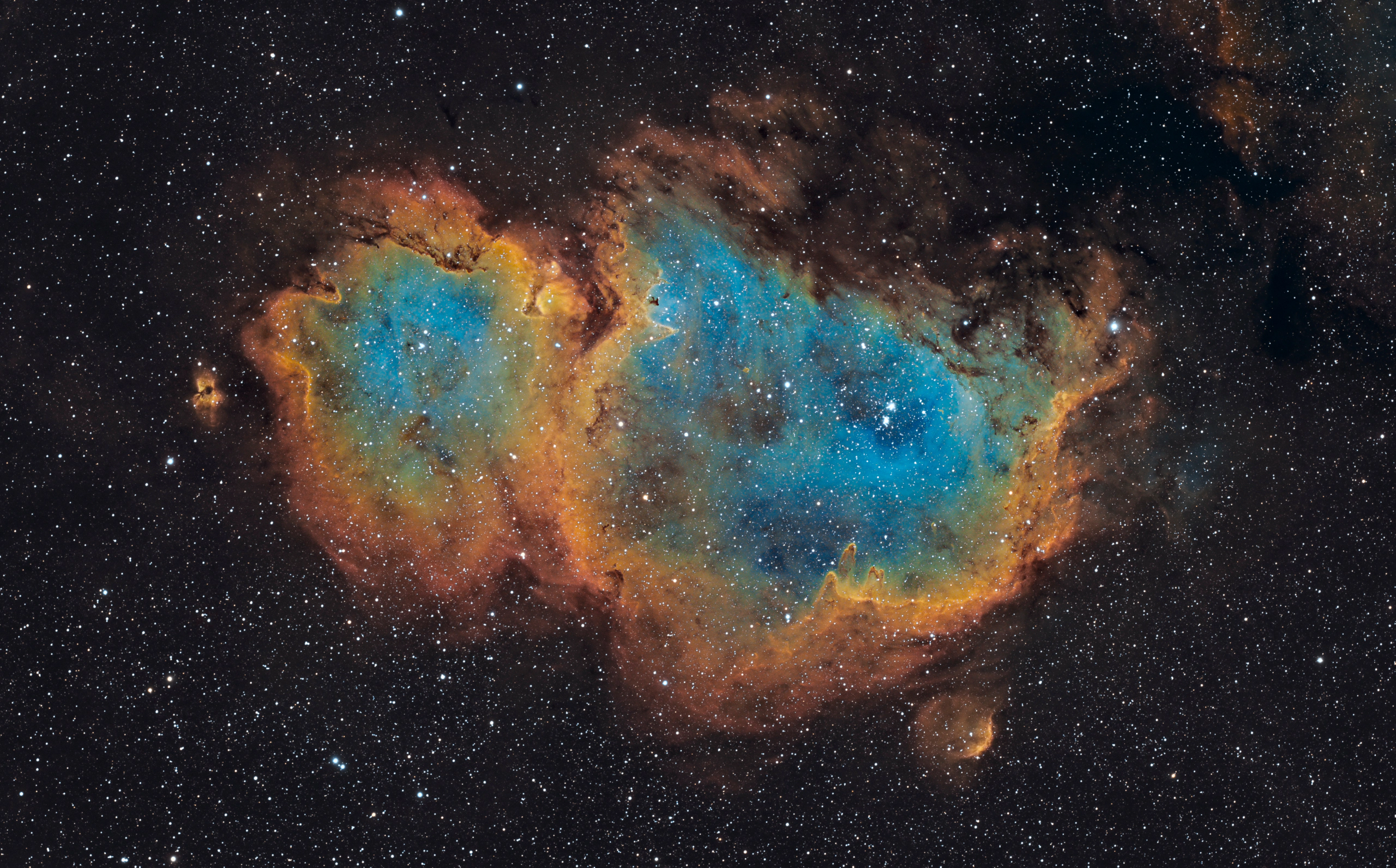 soul-nebula-ic-1848-sho-display The Soul Nebula IC 1848 in Cassiopeia, its cavities hollowed out by the young stars inside it